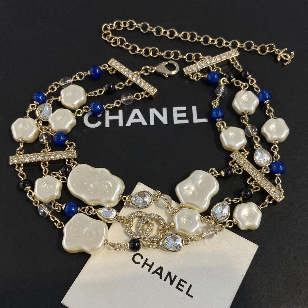 Chanel Pearl Sweater Necklace Choker
