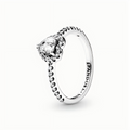 Pandora Double Heart Sparkling Ring