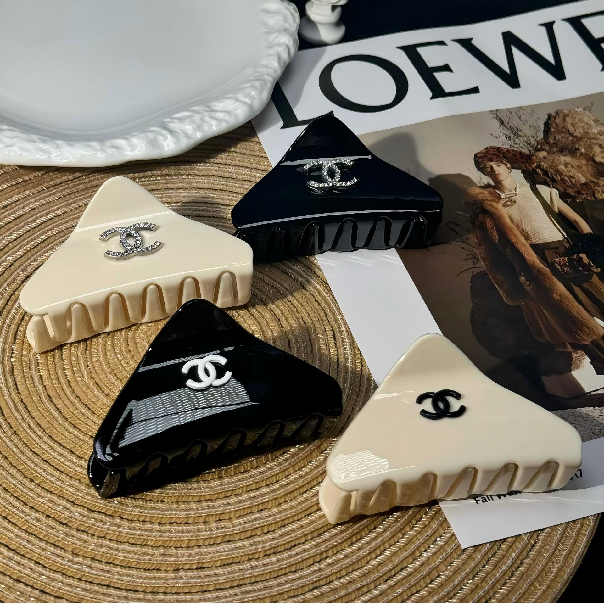 Chanel Triangle Hair Claw (4Pcs Total as the Main Pic)