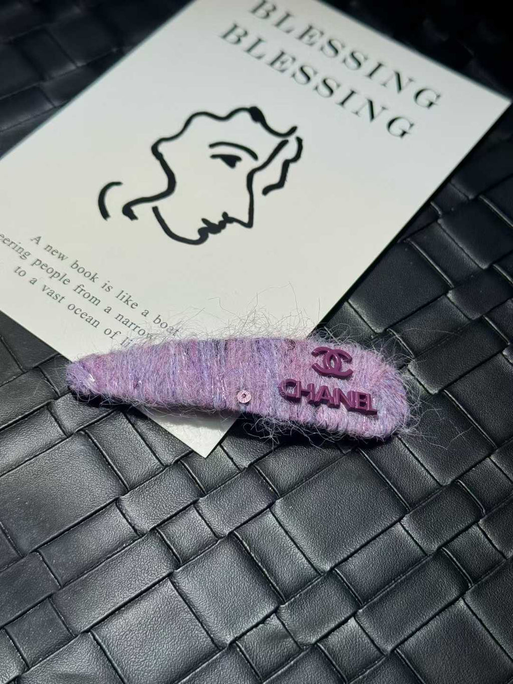 Chanel Purple Hair Claw Hair Pin (One Claw + One Pin)