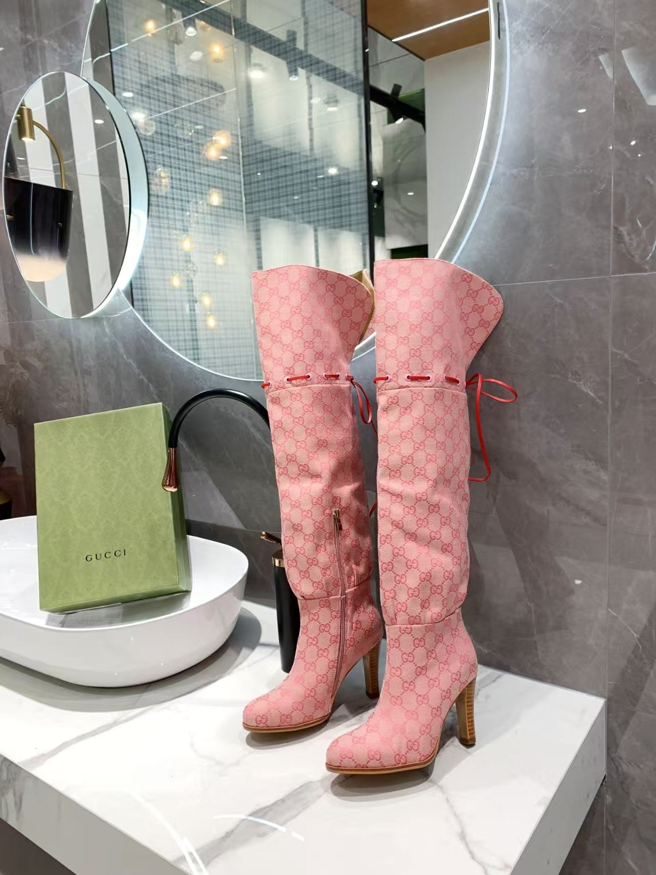 Gucci Pink Boots