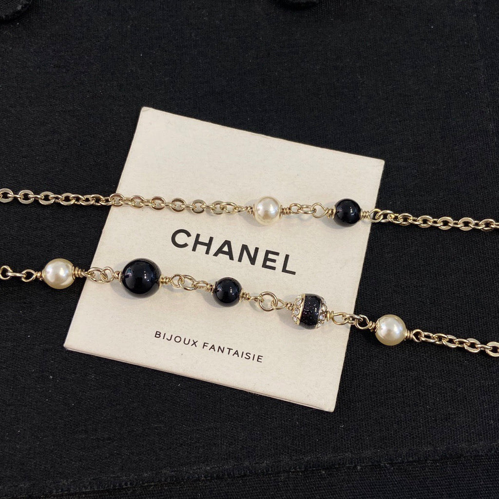 Chanel Double Layer Bowknot Chain Necklace