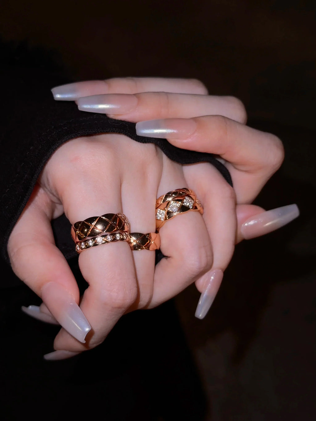 Chanel Coco Crush Ring Quilted Motif