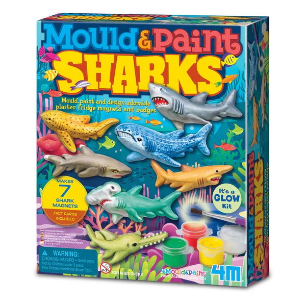 4M Mould & Paint Glow In the Dark Sharks